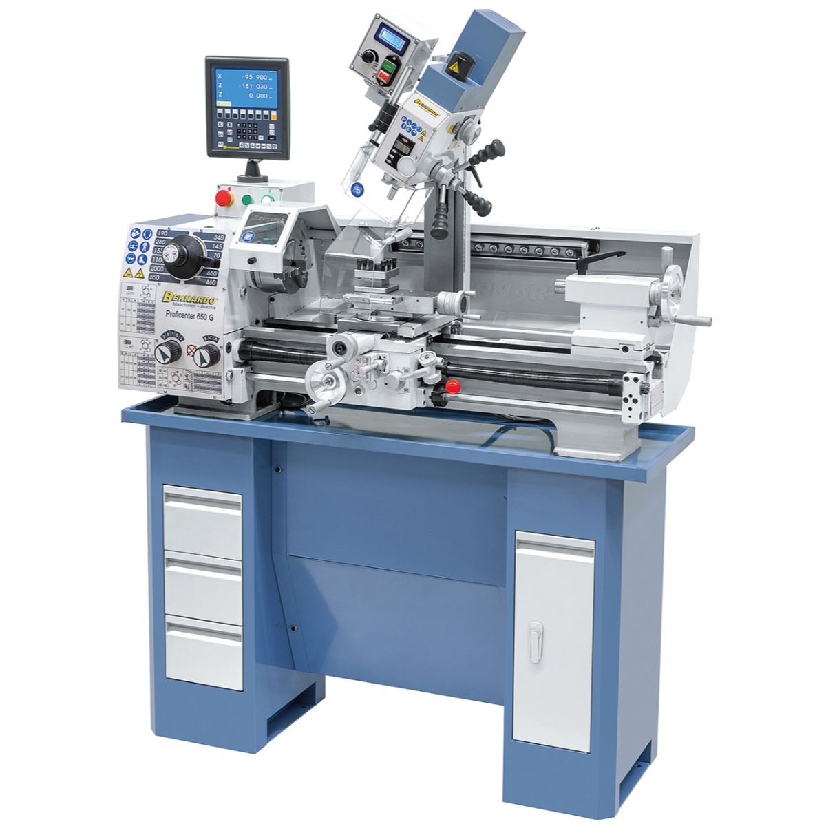 Tornio fresatrice Bernardo Proficenter 650 G con DRO 2 assi