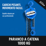 Paranco a ingranaggi cilindrici Güde 1000 kg