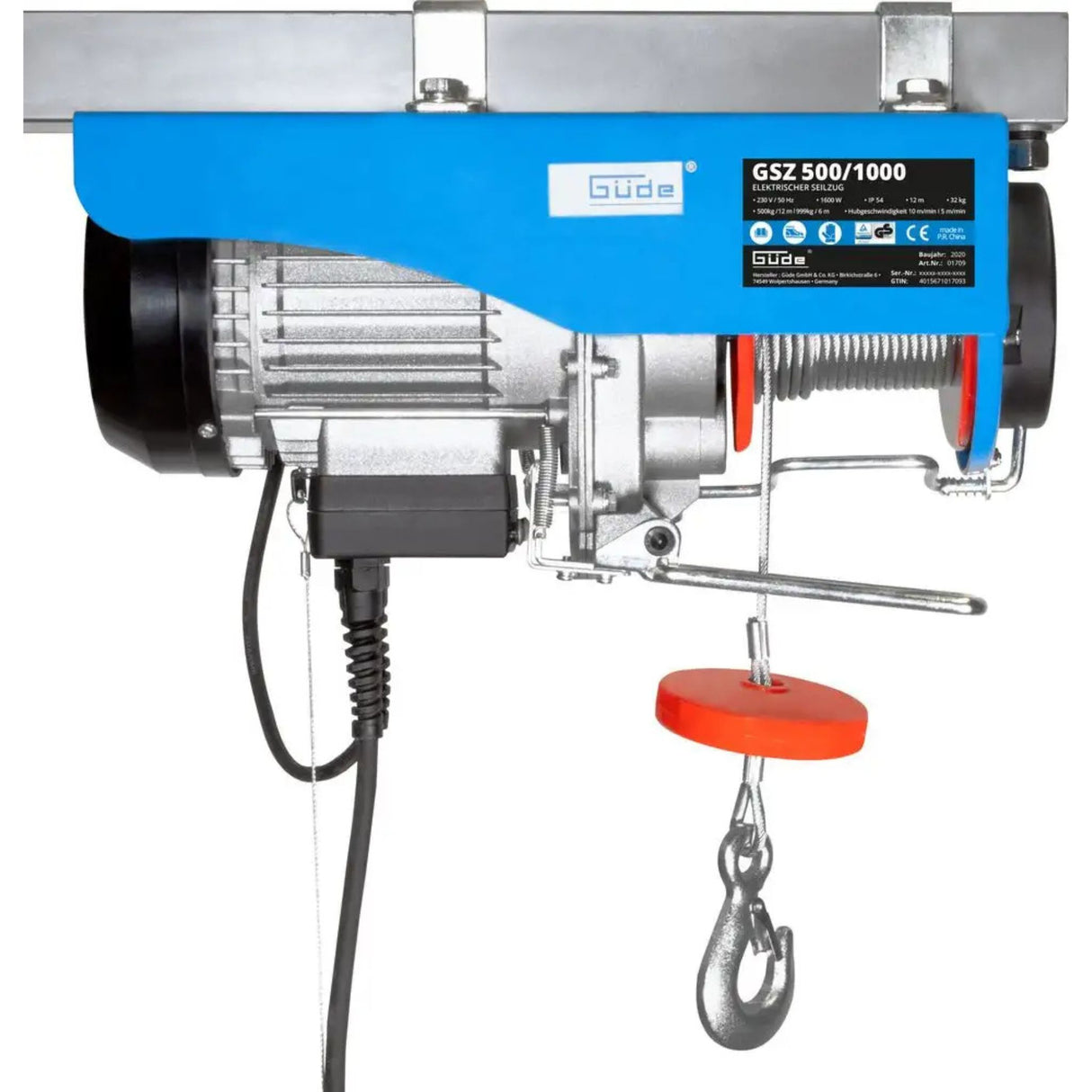 Paranco elettrico a catena Güde GSZ 500/1000
