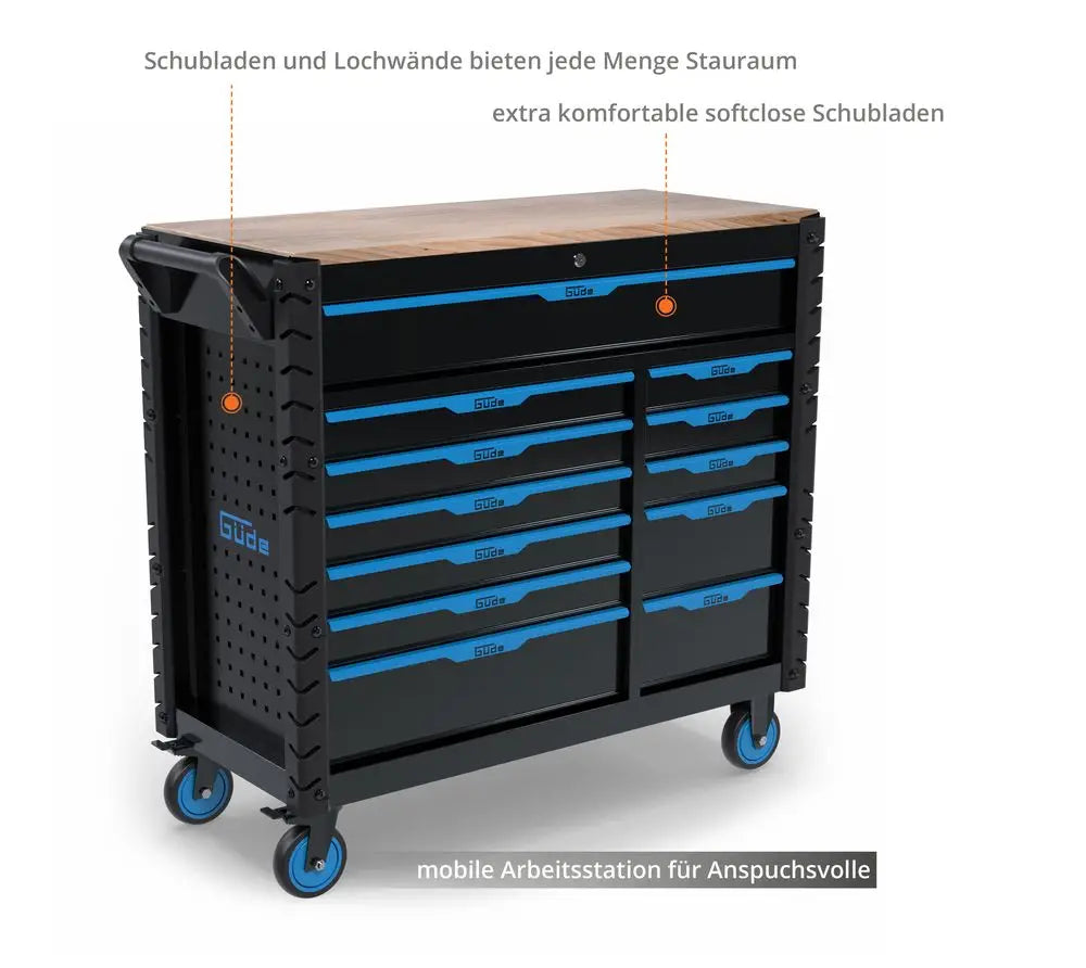Carrello portautensili con banco Güde GW 12S – 12 cassetti 400Kg