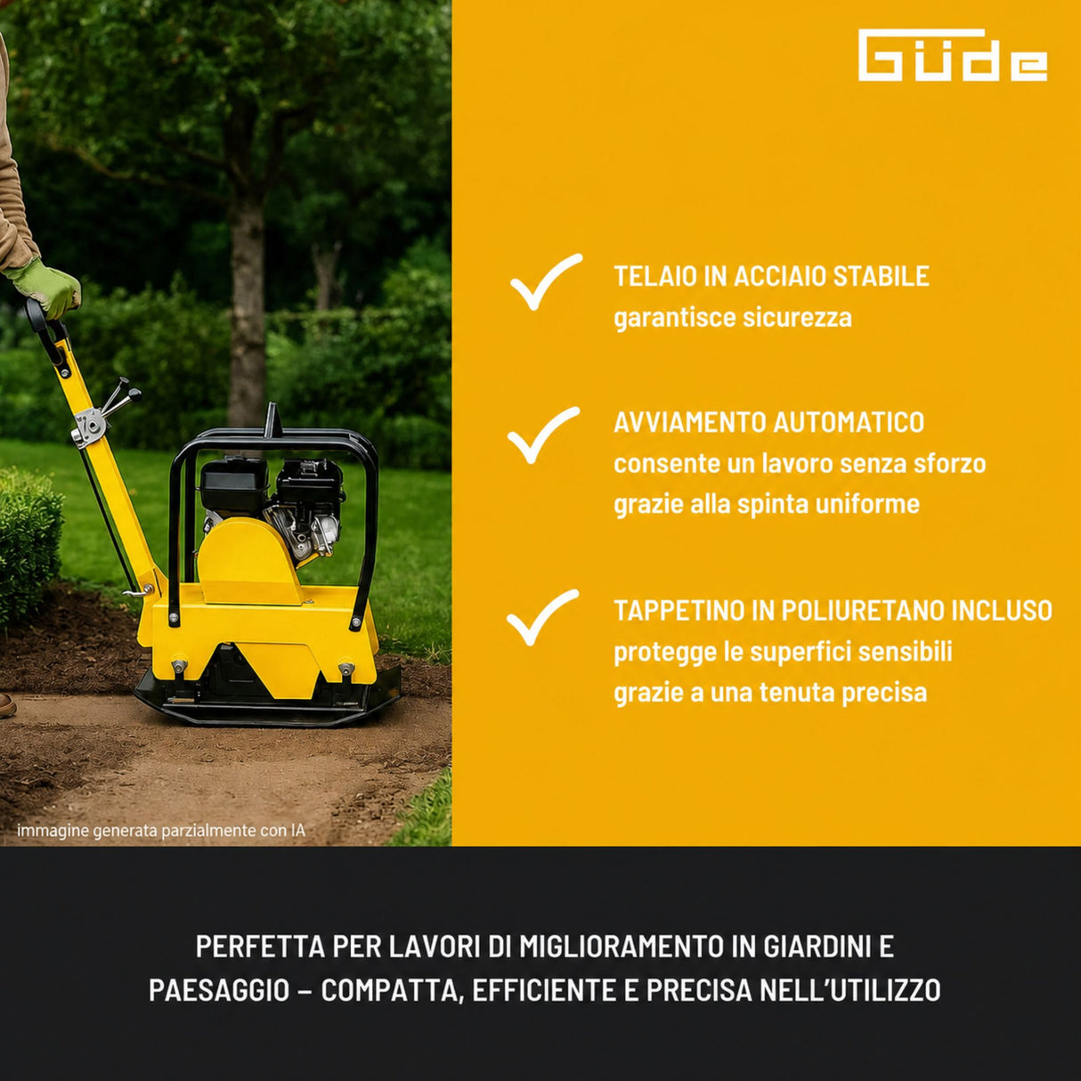 Attrezzatura edile Guede Piastra vibrante GRP 125