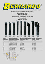 12 mm HM-Mehrschnitt-Wendeschneidplatten-Drehmaschinensatz, 9-teilig, Kit C