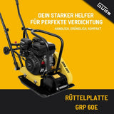 Piastra vibrante Güde GRP 60E – compattatore benzina per spazi ristretti