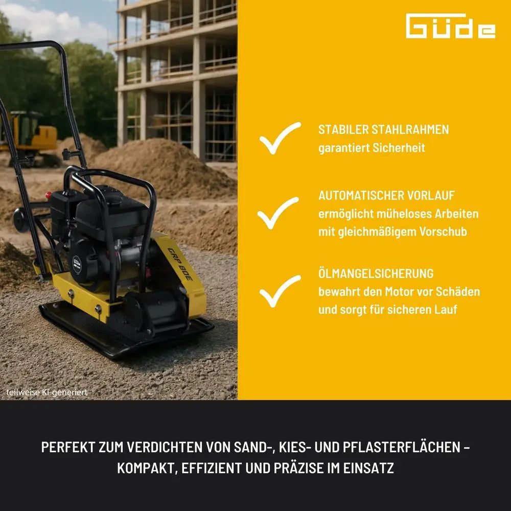 Piastra vibrante Guede GRP 80E – 80 mm