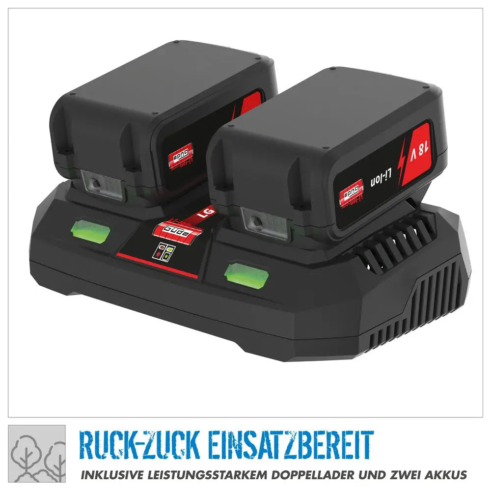 Tagliasiepi a batteria Guede HS 36-302-30 – 36V con 2 batterie da 3Ah