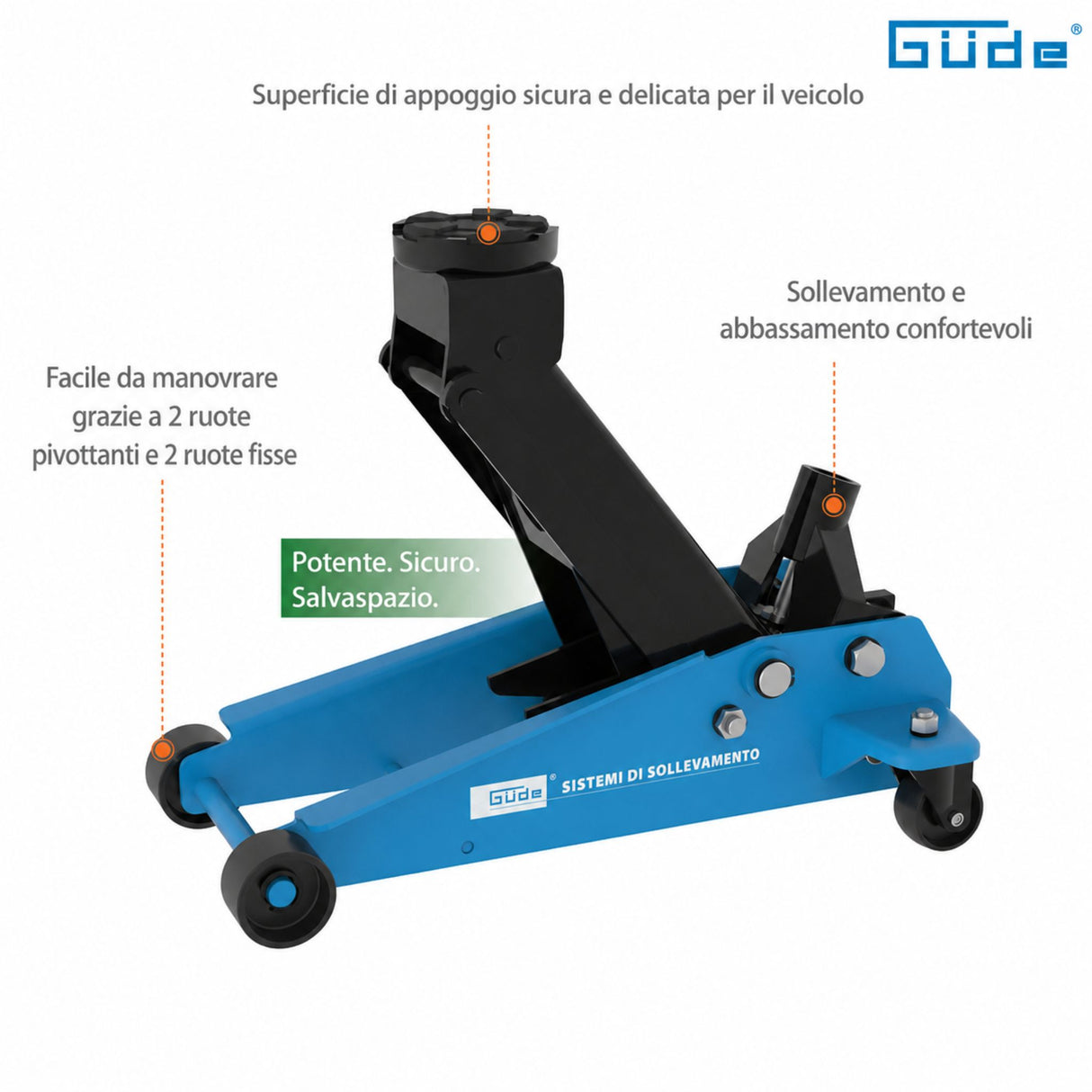 Sollevatore idraulico a carrello Güde GRH 3/470
