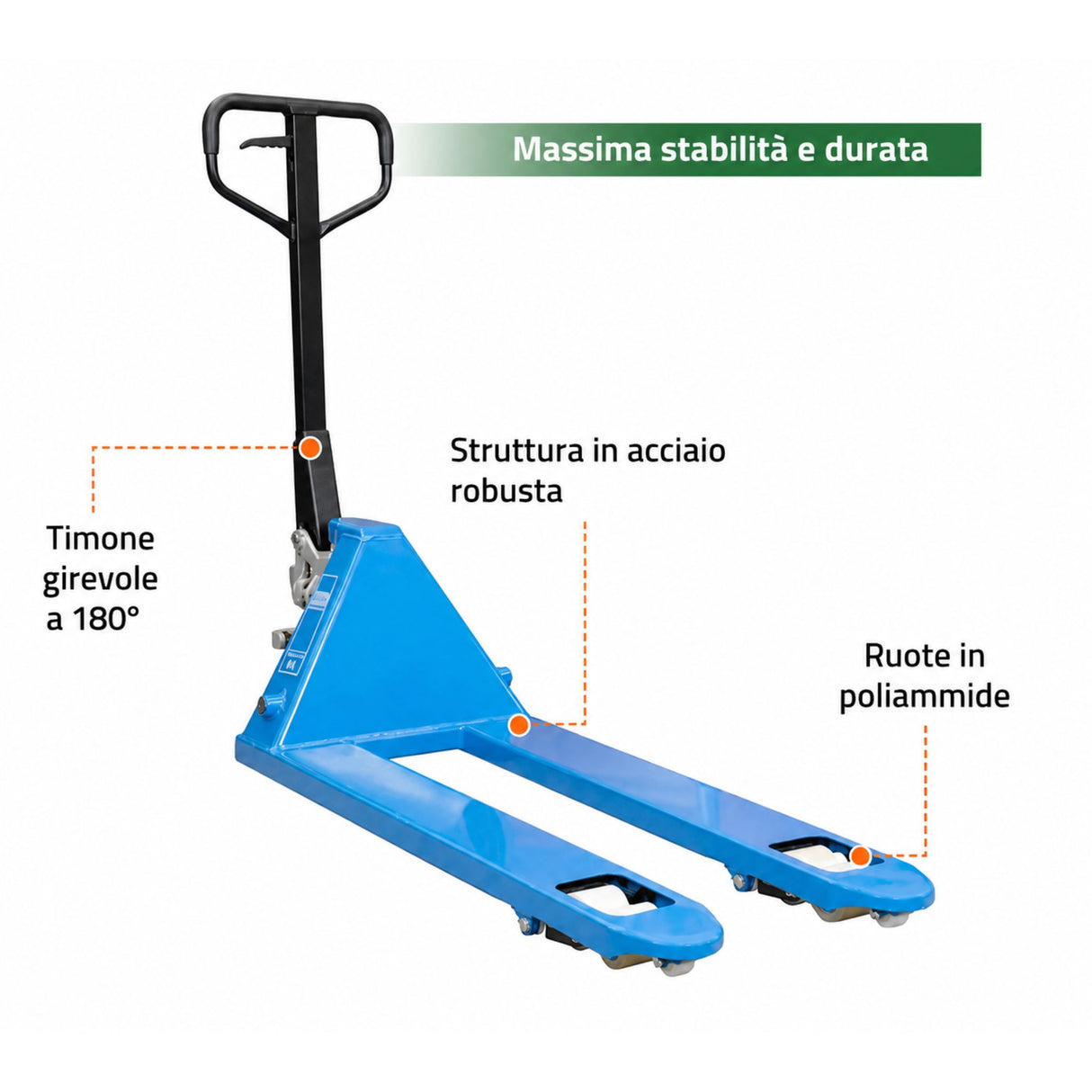 Carrello elevatore manuale Güde 2500 kg - PA