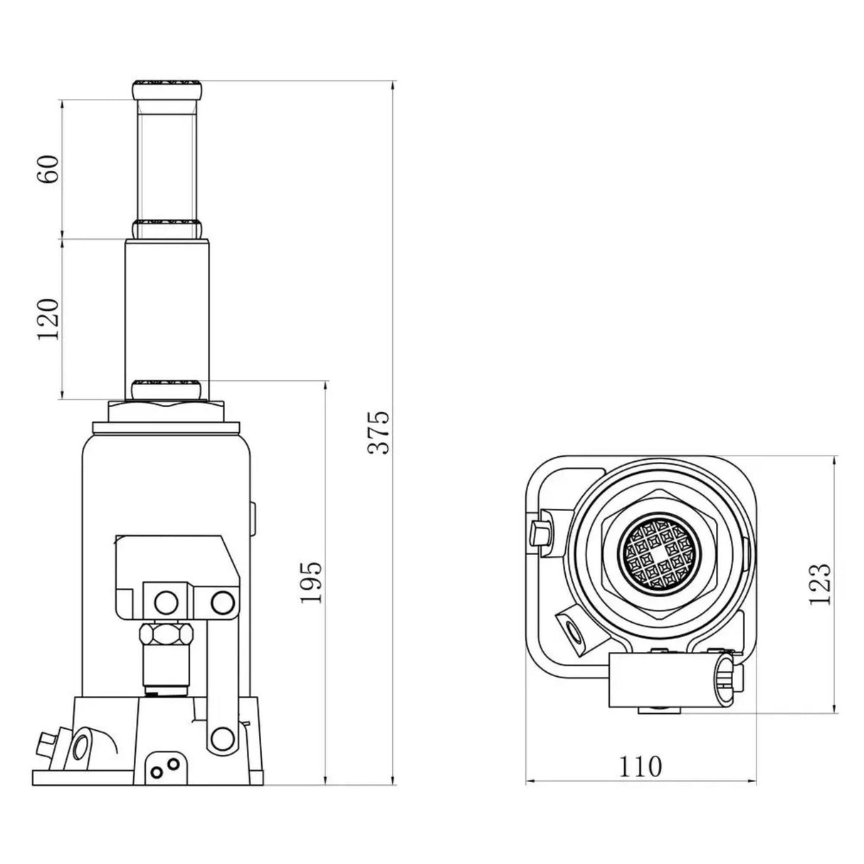 Cric a bottiglia Güde GSH-10T