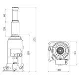 Cric a bottiglia Güde GSH-10T