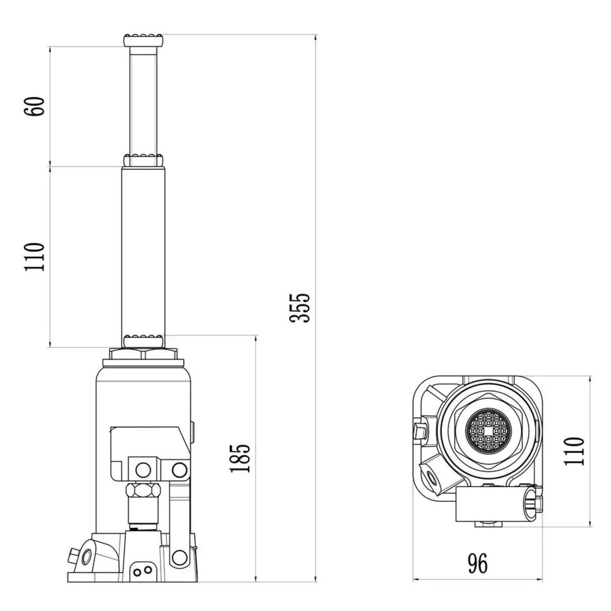 Cric a bottiglia Güde GSH-5T