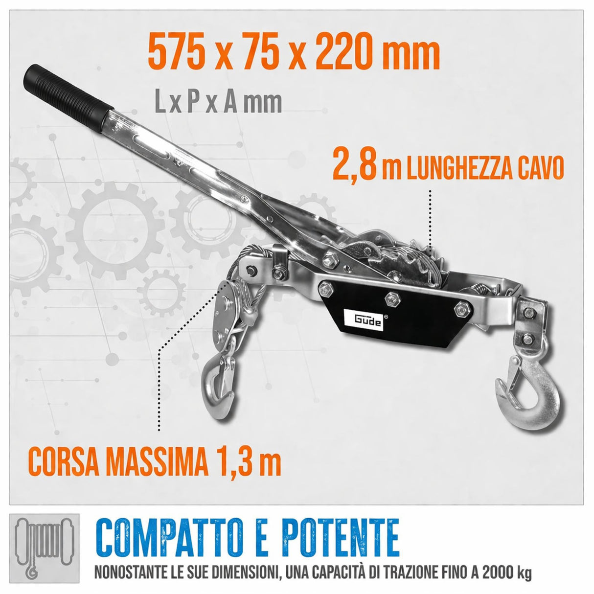 Paranco a leva manuale Güde HS-2000