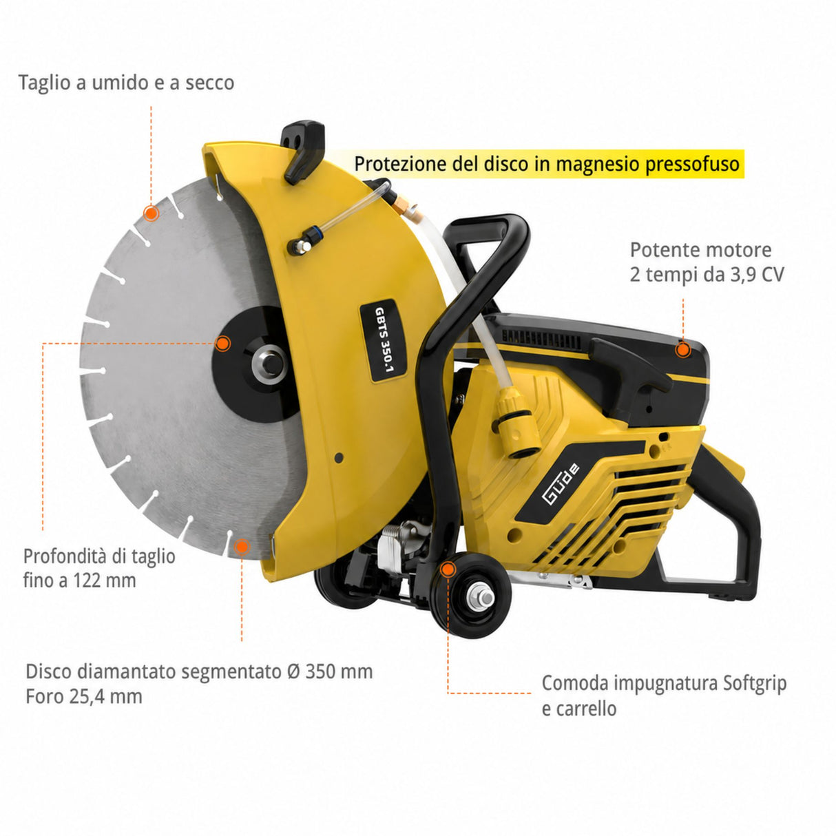 Troncatrice per calcestruzzo Güde GBTS 350.1