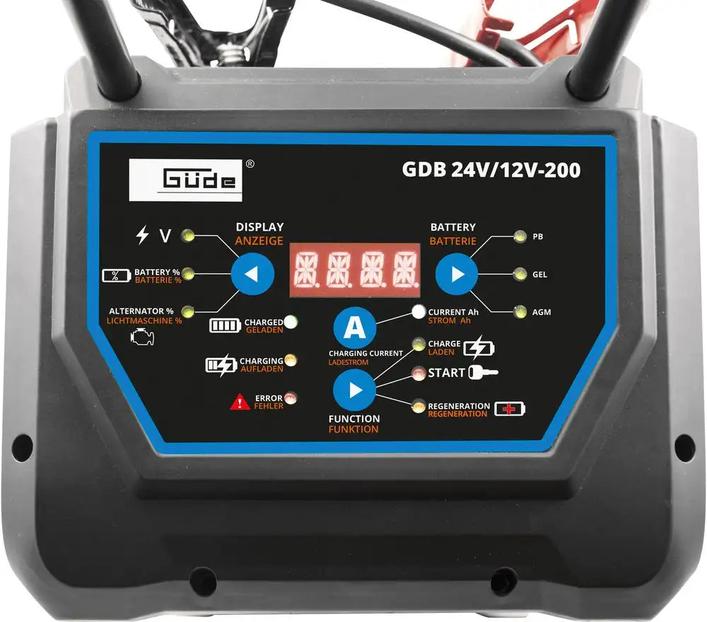 Caricabatterie digitale Güde GDB 24V/12V-200