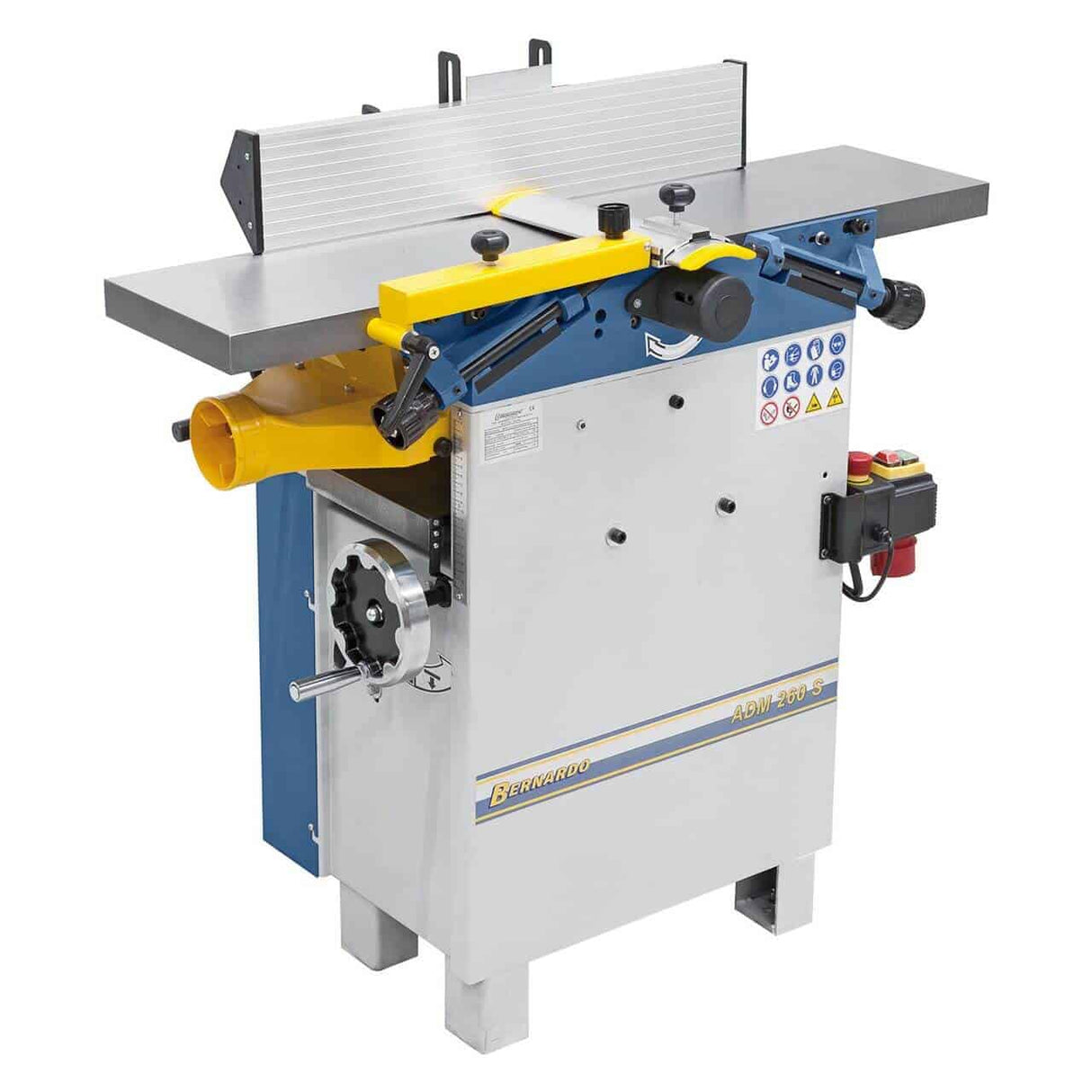 Macchina in ghisa con guida inclinabile, struttura robusta e albero a spirale: la ADM 260 S è perfetta per lavorazioni precise e silenziose su ogni tipo di legno.