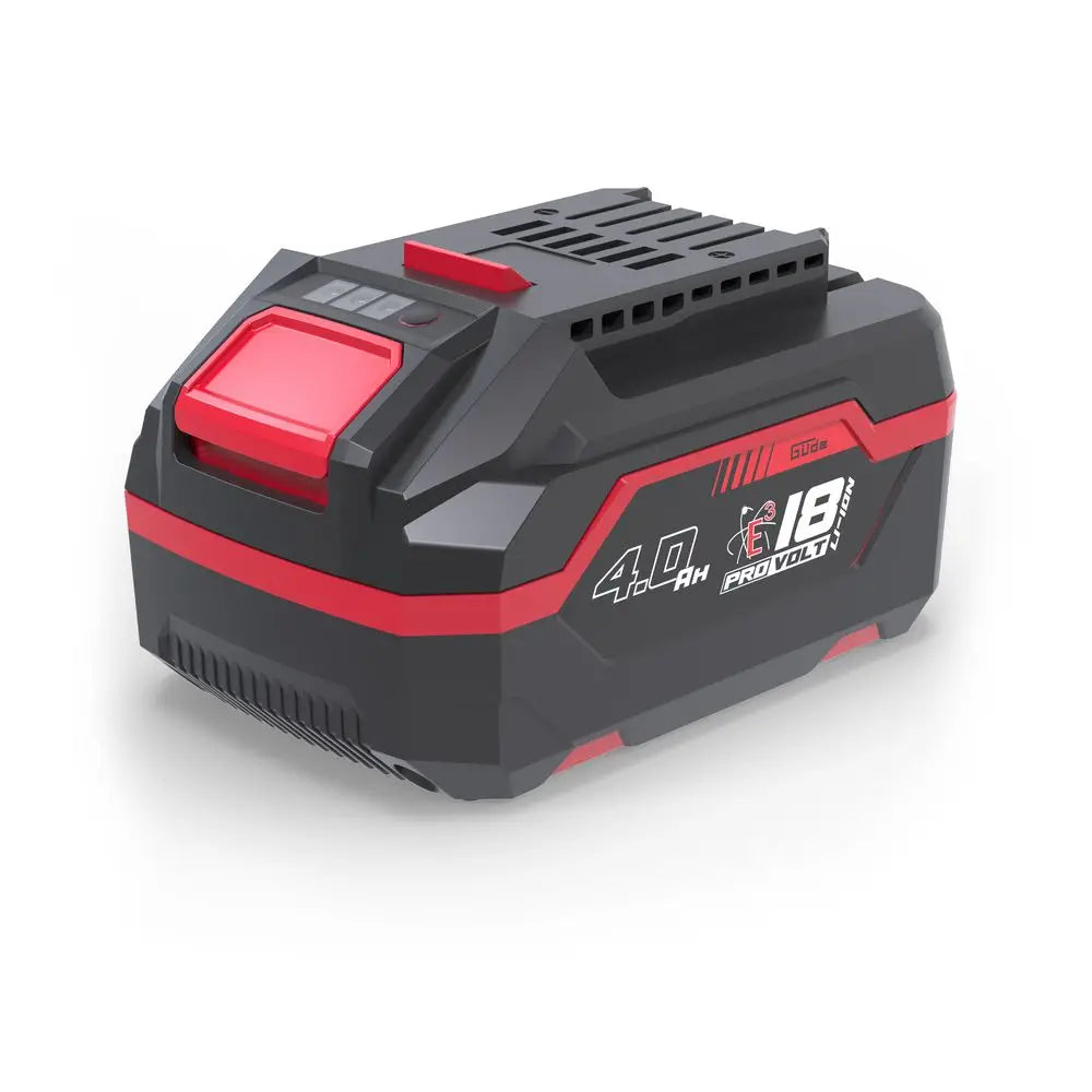Batteria Guede ProVolt APPV 18-40 da 18V / 4.0Ah Li-Ion, compatibile con utensili e caricabatterie del sistema 18V E³ Easy Energy Exchange.