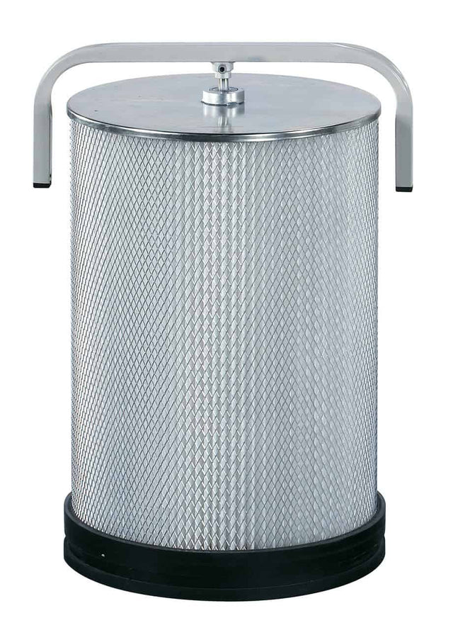 Cartuccia filtro Bernardo FP 2 per polveri fini, diametro 500 mm, altezza 590 mm, superficie filtrante 4 m², con spazzola di pulizia integrata per aspiratori industriali.