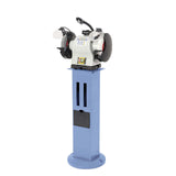 Smerigliatrice doppia Bernardo DSA 200 con due mole Ø200 mm, luce LED e serbatoio di raffreddamento per uso professionale.