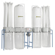 Impianto di aspirazione Bernardo FT 504 SF con filtro a tubo da 19 m² e sacche trucioli da 1130 L, ideale per falegnamerie.