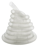 Tubo di aspirazione Bernardo Ø160 mm, lunghezza 6 m, in plastica trasparente con spirale in acciaio zincato, flessibile e resistente per impianti di aspirazione industriale.