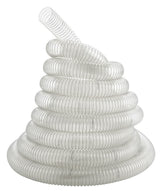 Tubo di aspirazione a spirale Bernardo Ø180 mm, lunghezza 6 m, trasparente con spirale in acciaio zincato, flessibile e resistente per sistemi di aspirazione industriale.