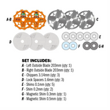 Set di lame CMT Dado Pro - D203x6,2-20 d15,87 Z12 HW