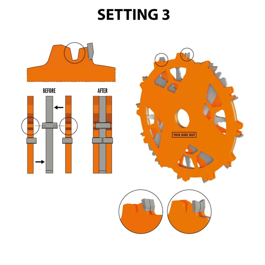 Set di lame CMT Dado Pro - D203x6,2-20 d15,87 Z12 HW