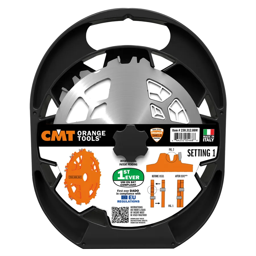 Set di lame CMT Dado Pro - D203x6,2-20 d15,87 Z12 HW