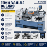 Tornio per metallo Bernardo Solid 460 x 1000 Pro Vario