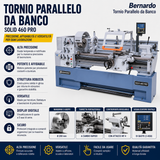 Tornio per metallo Bernardo Solid 460 x 2000 Pro con visualizzatore digitale 3 assi