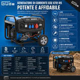 Generatore di corrente Güde GSE 8701 RS – 7.800 W trifase 400 V