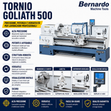 Tornio per metallo Bernardo parallelo Goliath 500 x 3000 con DRO 3 assi