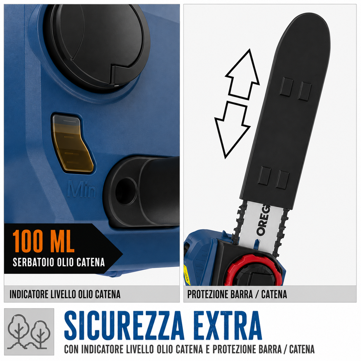 Utensile da giardinaggio Guede Motosega a batteria KS 18-401-30