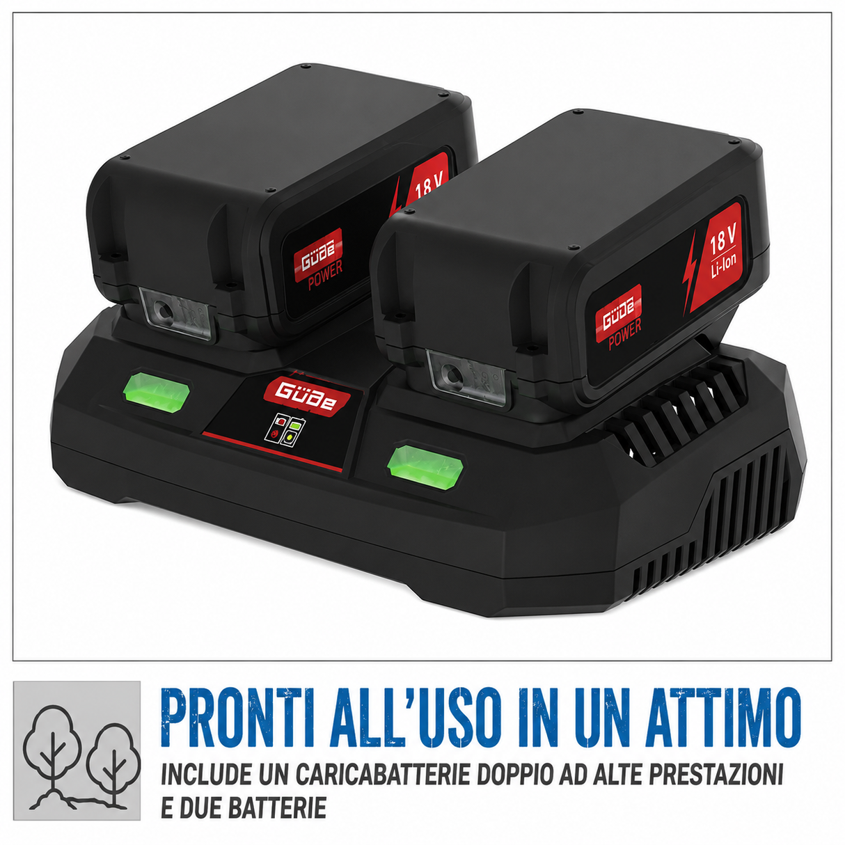 Utensile da giardinaggio Guede Tagliasiepi a batteria HS 36-302-30
