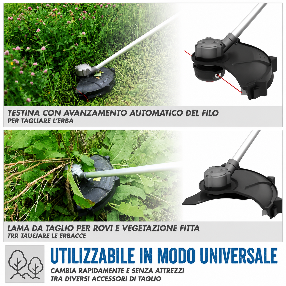 Utensile da giardinaggio Guede Decespugliatore a batteria FS 36-0 36V