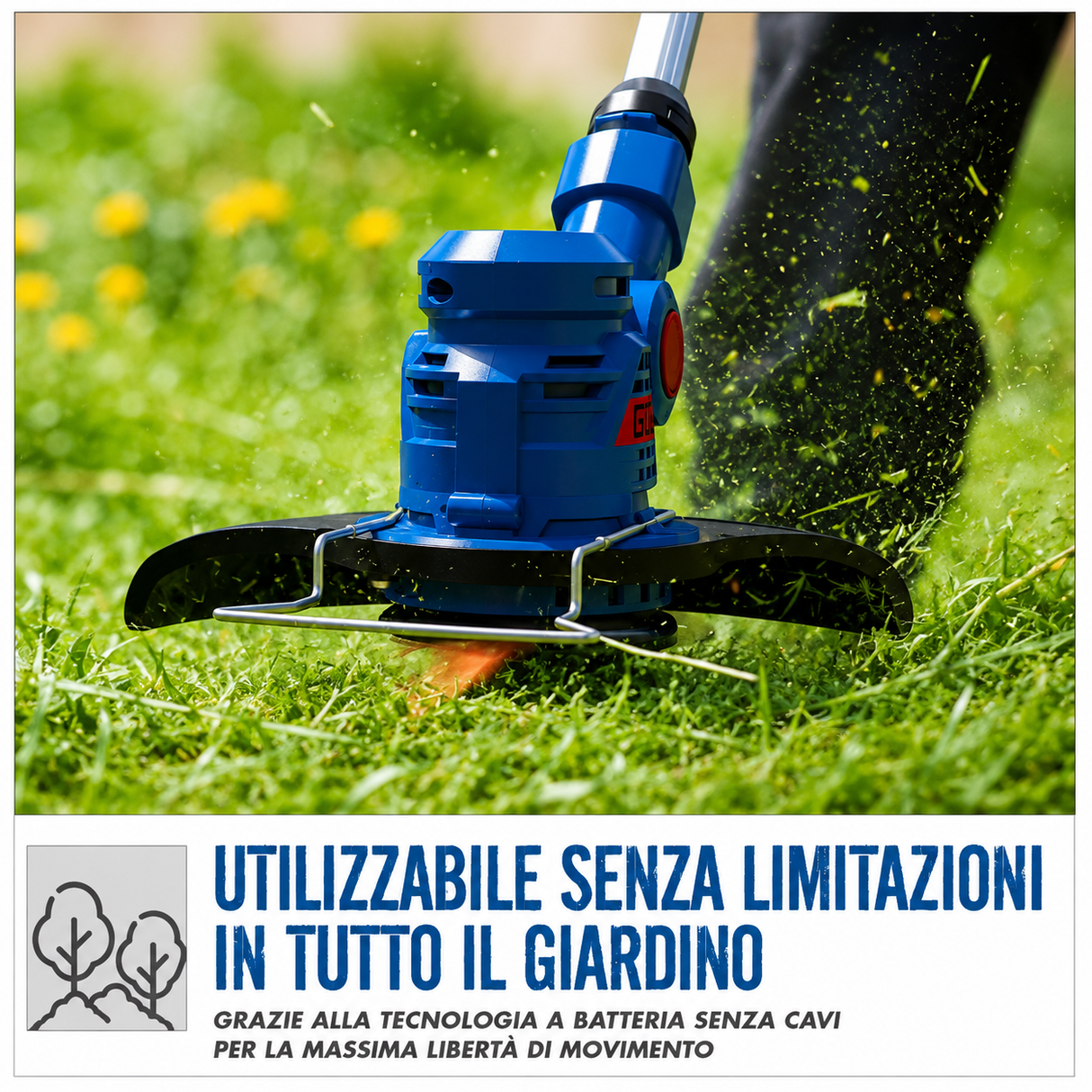 Utensile da giardinaggio Guede Decespugliatore a batteria RT 18-0 18V