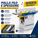 Pialla a filo e spessore Bernardo FS 310 PS con albero a spirale