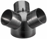  Accessorio per impianti di aspirazione DC/RV, consente la suddivisione del flusso da un ingresso Ø150 mm a tre uscite Ø100 mm, ideale per l’uso con più macchine.
