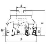 Front- und Eckschneider Ø 63 mm / B 22