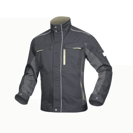 Giacca Da Lavoro ARDON® URBAN nera con taglio ergonomico, dettagli riflettenti, tasche multifunzione e rinforzi in CORDURA®, ideale per artigiani e professionisti.