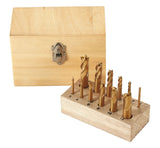 12-teiliger Fräsersatz mit verzinntem Schaft