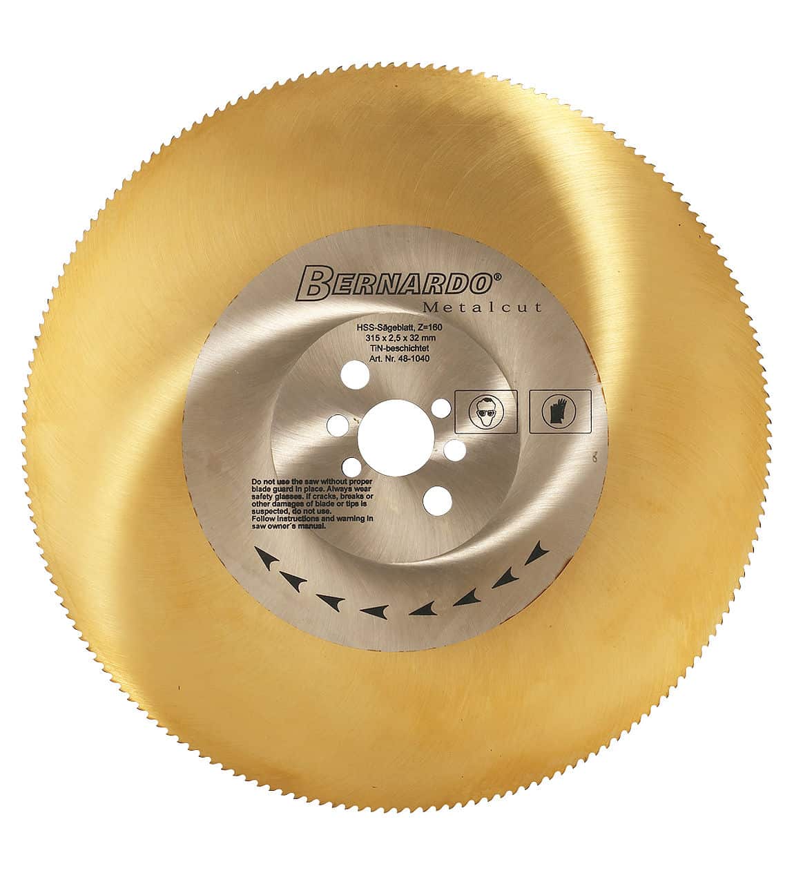 HSS-Klinge mit Zinnbeschichtung 315 x 2,5 x 40 mm