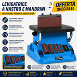 Levigatrice a mandrino oscillante Güde GSBSM 500 da 500W, ideale per levigatura precisa di bordi curvi, sagome e lavorazioni su legno con finitura uniforme.