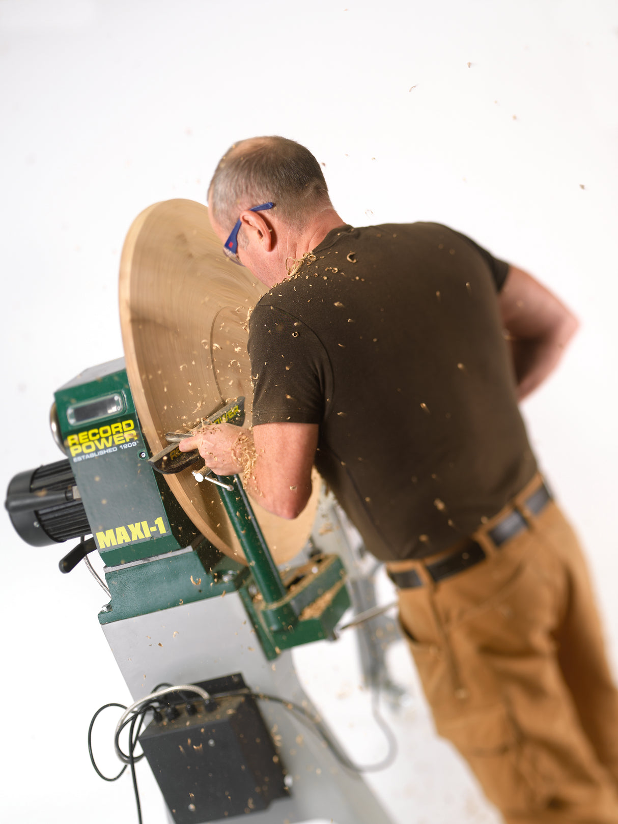 Tornio per legno Record Power MAXI-1-M33 con testa girevole