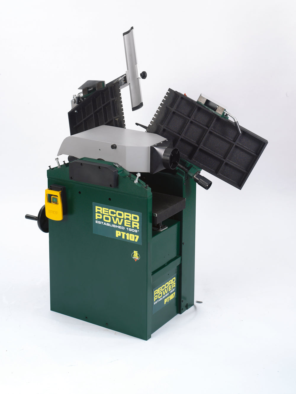 Combo Pialla a filo e spessore Record Power PT107 con albero spirale + kit ruote stile jockey