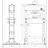 Bernardo PWK 75 F – Pressa pneumatica da officina 75 ton