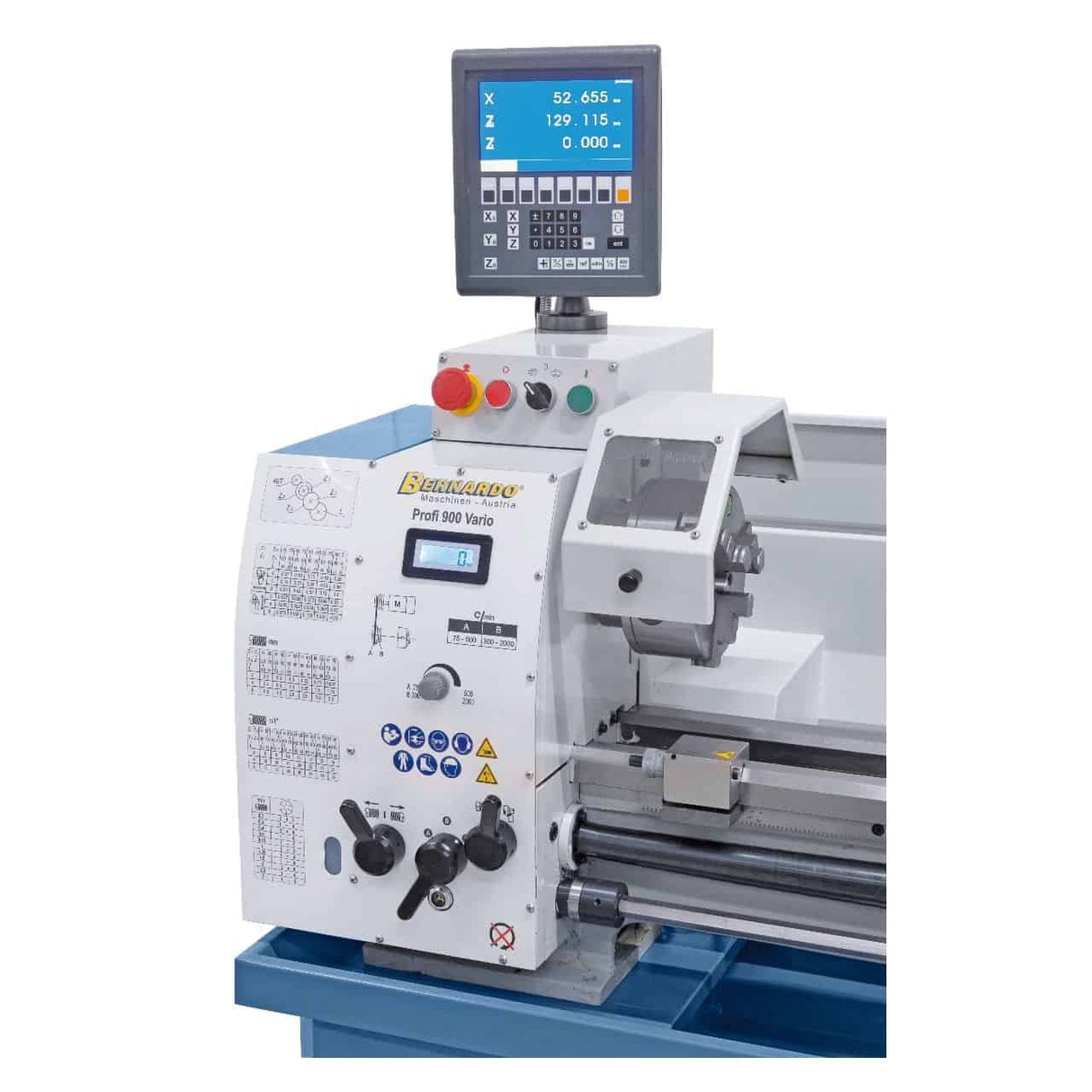 Tornio Bernardo Profi 900 Vario / 400 V con DRO – Potente e preciso