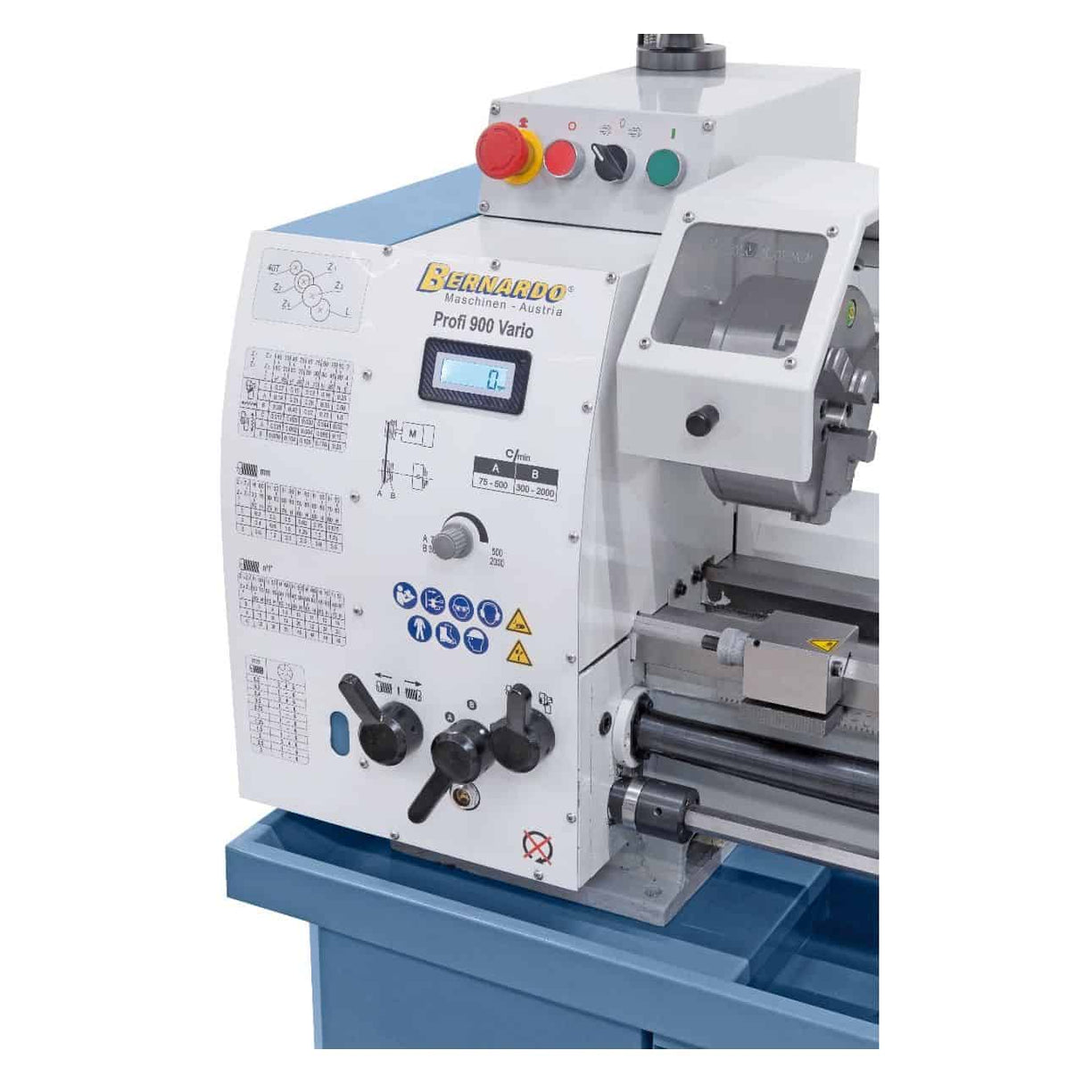 Tornio Bernardo Profi 900 Vario / 400 V con DRO – Potente e preciso