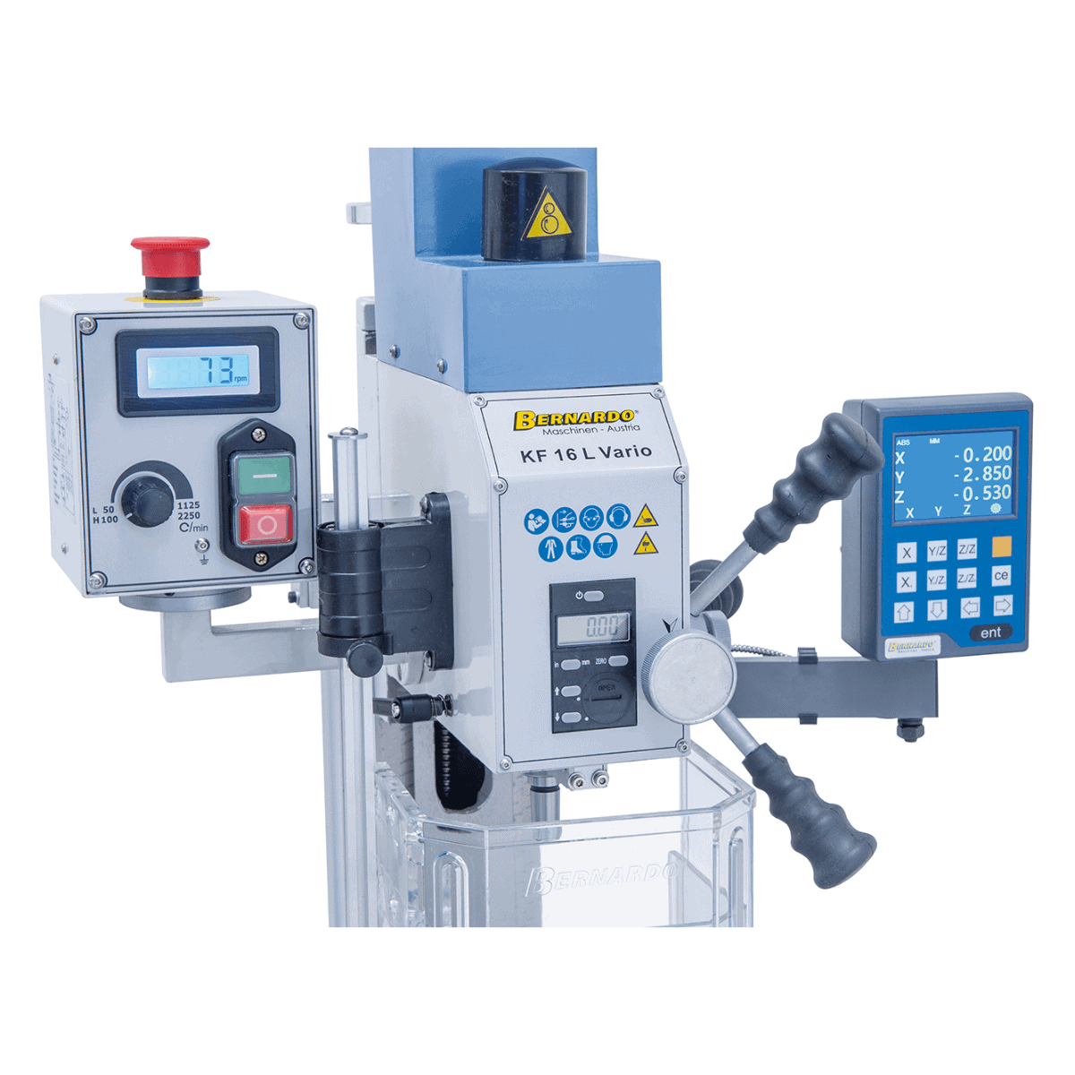 Bernardo KF 16 L Vario – Fresatrice con DRO 3 assi DT 40