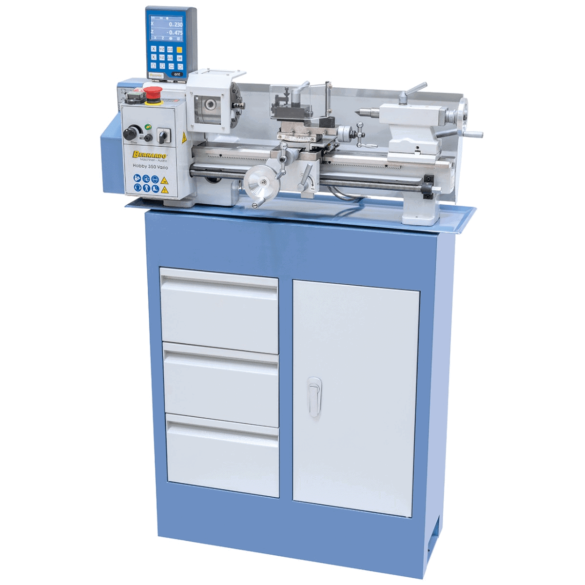 Hobby 350 Vario / 230 V lathe with 2-axis digital display DT 40