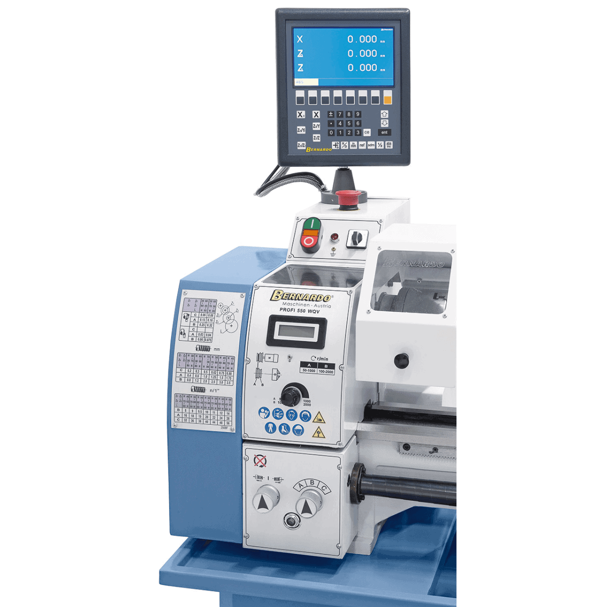 Tornio Bernardo Profi 550 WQV con DRO 2 assi ES-12 V